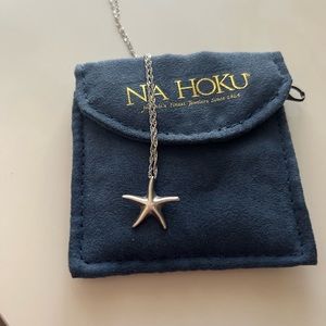 White gold starfish necklace